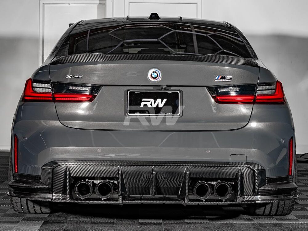 RW Carbon BMW G80 M3 RWS Carbon Fiber Lower Diffuser - Image 14