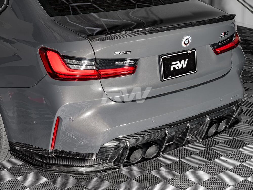 RW Carbon BMW G80 M3 RWS Carbon Fiber Lower Diffuser - Image 15