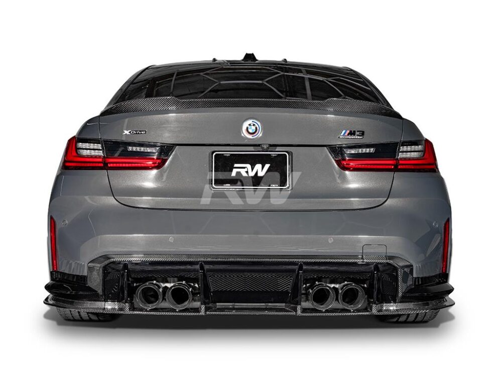 RW Carbon BMW G80 M3 RWS Carbon Fiber Lower Diffuser - Image 17