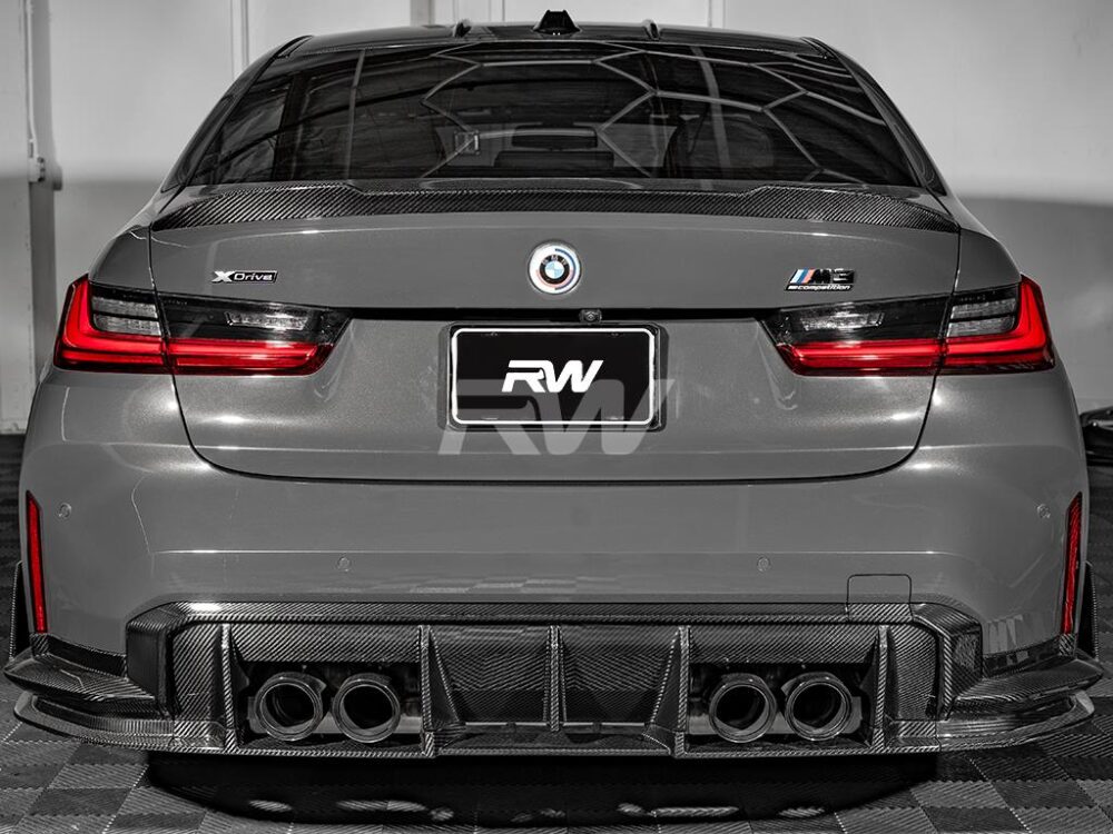 RW Carbon BMW G80 M3 RWS Carbon Fiber Lower Diffuser - Image 5