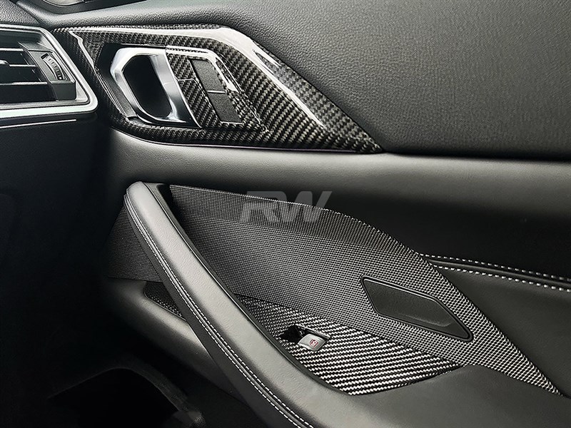 Alternative view of RW Carbon BMW G82 G83 M4 Carbon Fiber Door Handle Trims