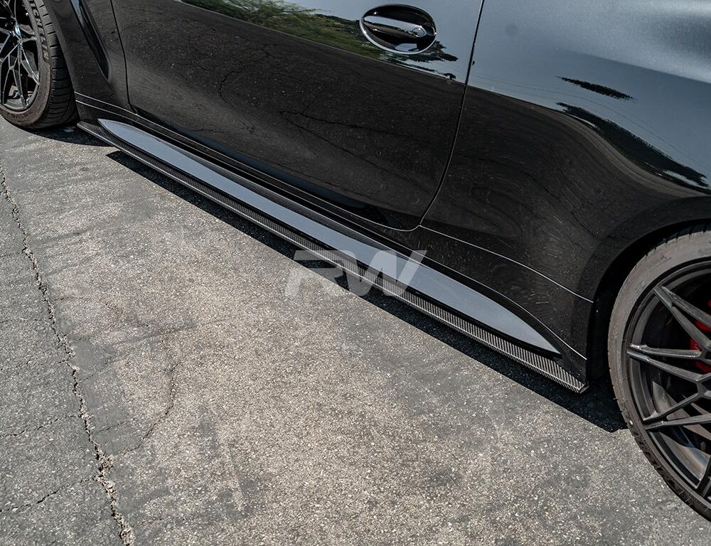 RW Carbon BMW G82 G83 M4 RWS Carbon Fiber Side Skirt Extensions