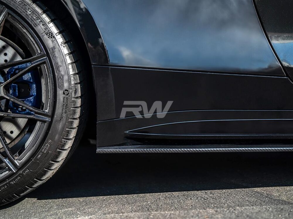 RW Carbon BMW G82 G83 M4 RWS Carbon Fiber Side Skirt Extensions - Image 5