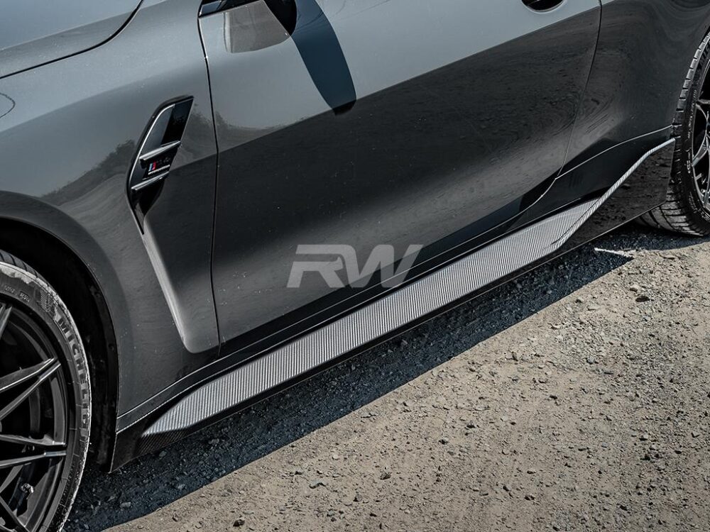 RW Carbon BMW G82/G83 M4 Performance Style CF Side Skirt Extensions - Image 6