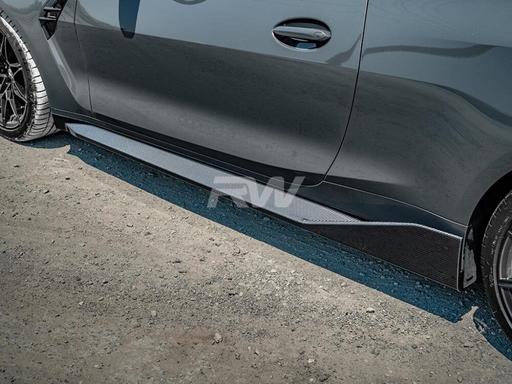 RW Carbon BMW G82/G83 M4 Performance Style CF Side Skirt Extensions - Image 7