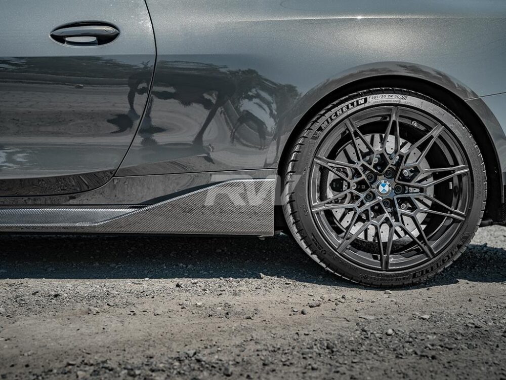 RW Carbon BMW G82/G83 M4 Performance Style CF Side Skirt Extensions - Image 9