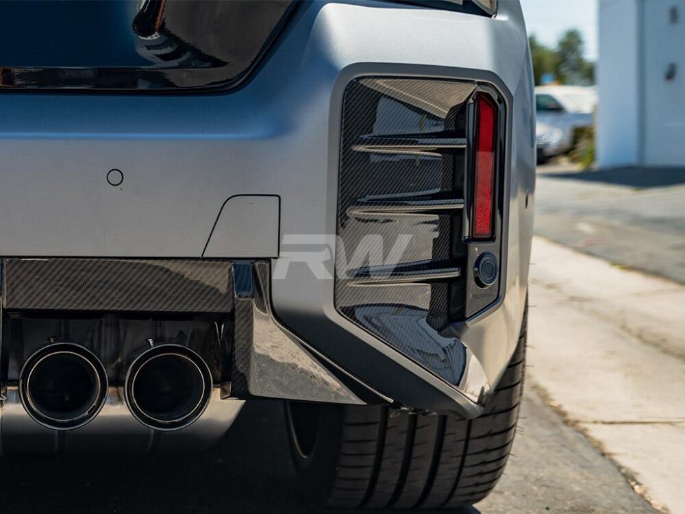 RW Carbon BMW G87 M2 CF Performance Style Rear Bumper Trim - Image 2