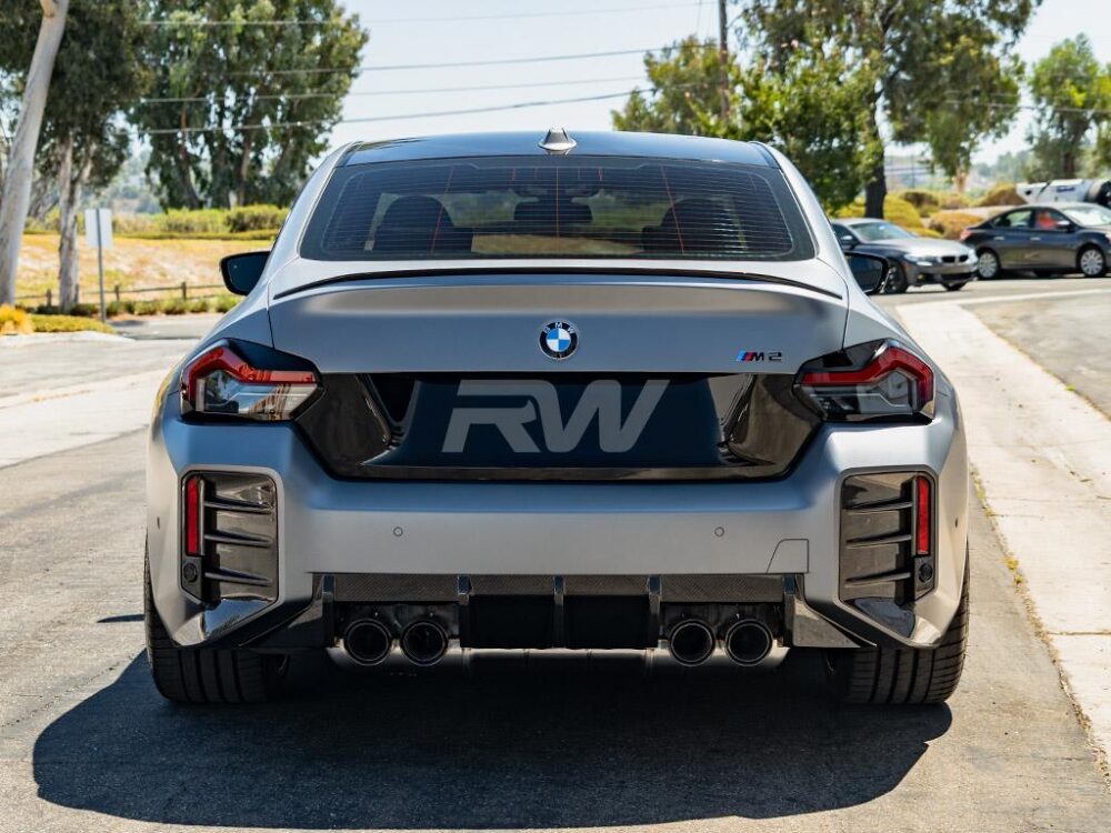 RW Carbon BMW G87 M2 CF Performance Style Rear Bumper Trim - Image 3