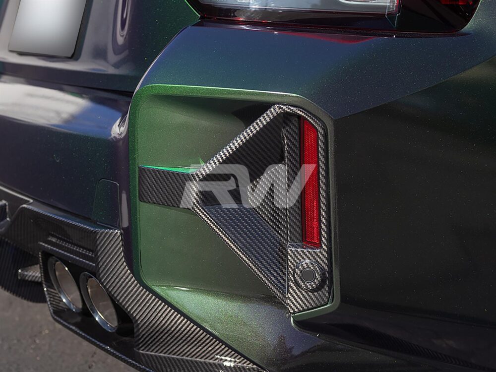 RW Carbon BMW G87 M2 Carbon Fiber DTM Rear Reflector Trim - Image 5