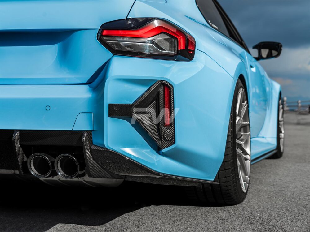 RW Carbon BMW G87 M2 Carbon Fiber DTM Rear Reflector Trim - Image 2