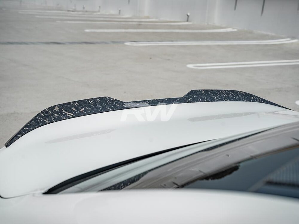 RW Carbon BMW G87 M2 G42 Forged Carbon Perf Style Trunk Spoiler - Image 3