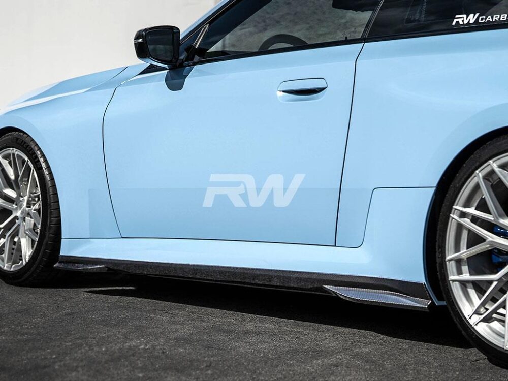 RW Carbon BMW G87 M2 GTX Carbon Fiber Side Skirt Extensions