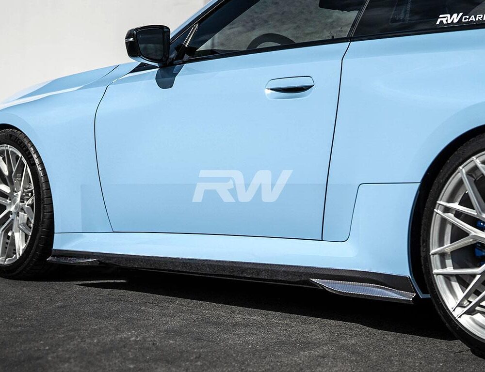 RW Carbon BMW G87 M2 GTX Carbon Fiber Side Skirt Extensions