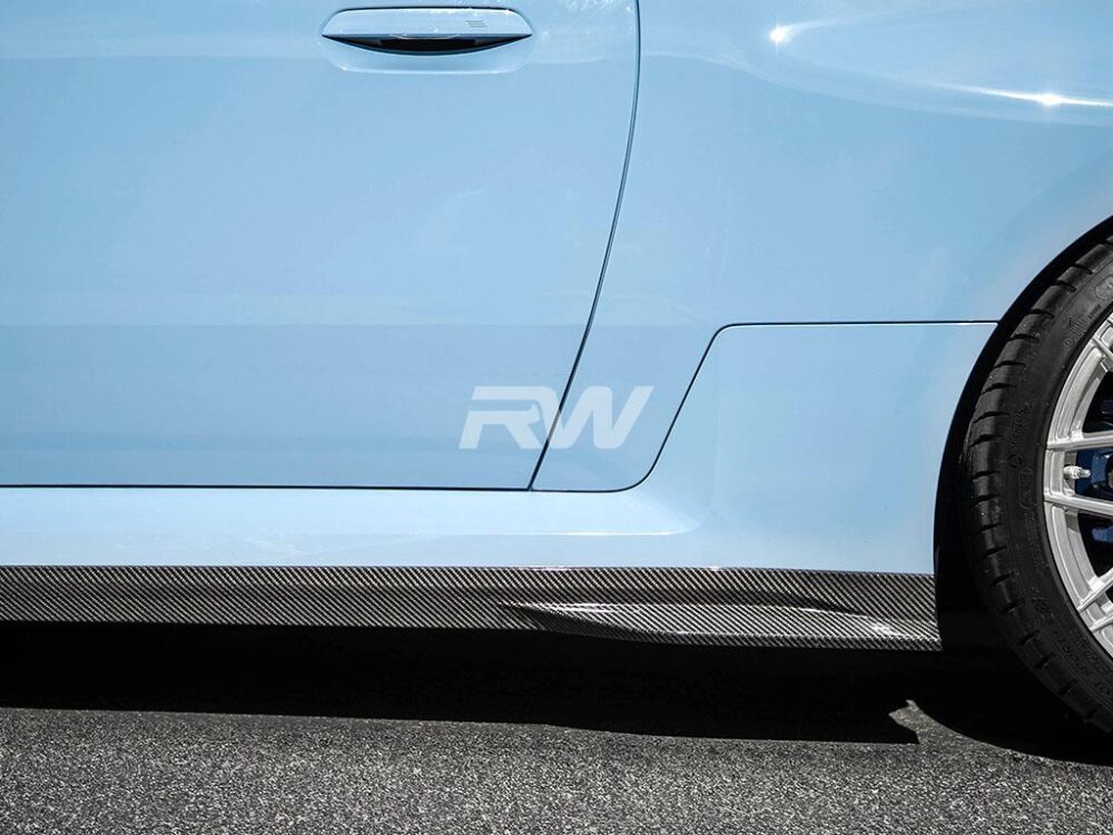 RW Carbon BMW G87 M2 GTX Carbon Fiber Side Skirt Extensions - Image 3