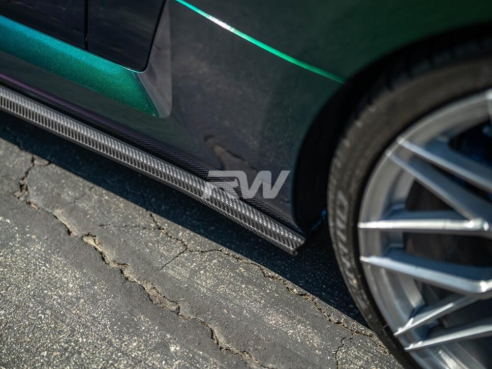 RW Carbon BMW G87 M2 RWS Dry CF Side Skirt Extensions - Image 6