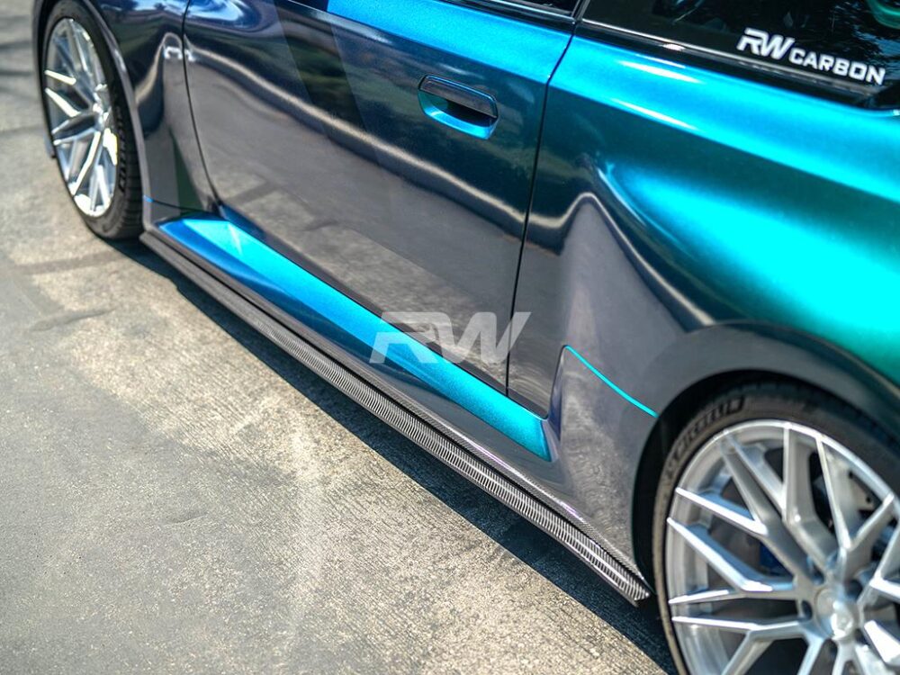 RW Carbon BMW G87 M2 RWS Dry CF Side Skirt Extensions - Image 4