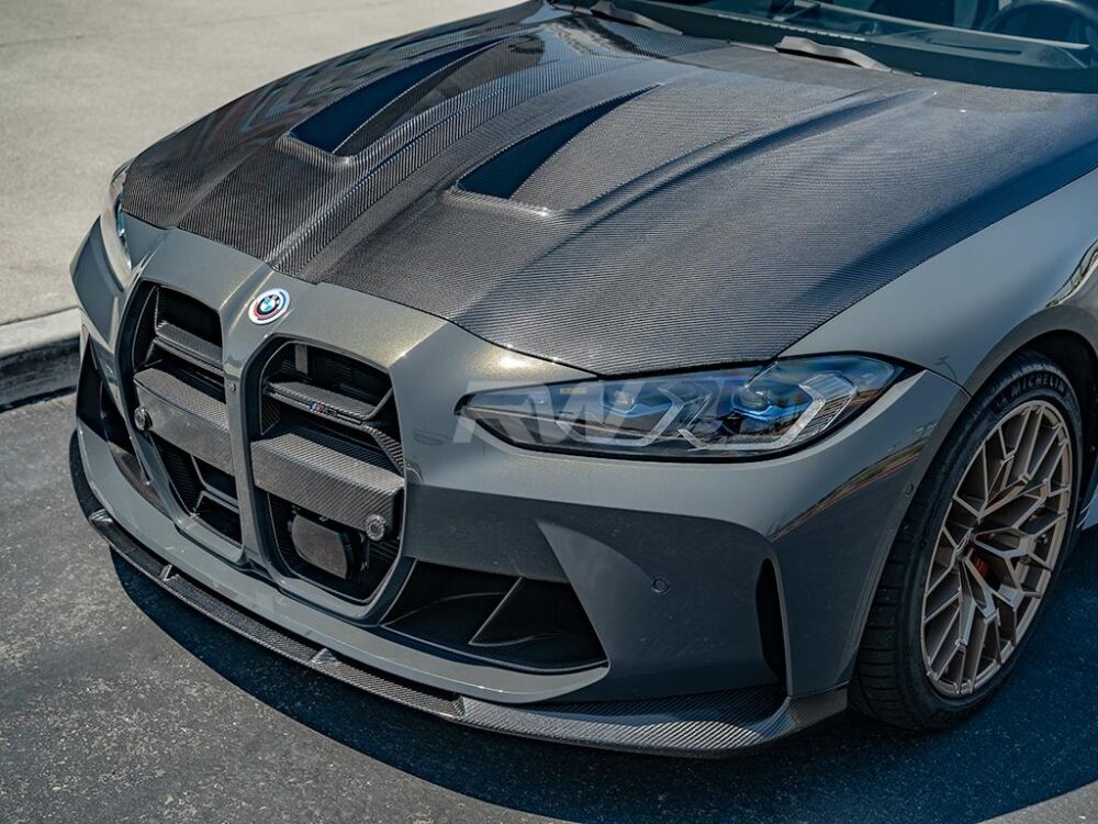 RW Carbon BMW G8X M3/M4 3D Style Carbon Fiber Front Lip - Image 13