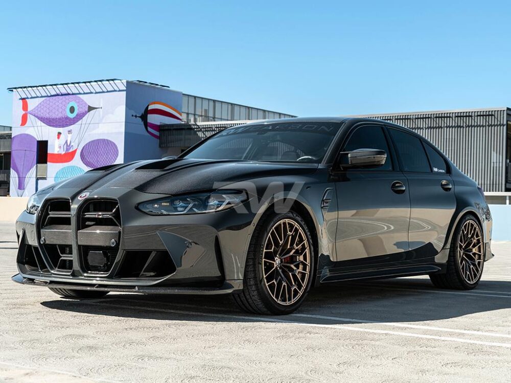 RW Carbon BMW G8X M3/M4 3D Style Carbon Fiber Front Lip - Image 20