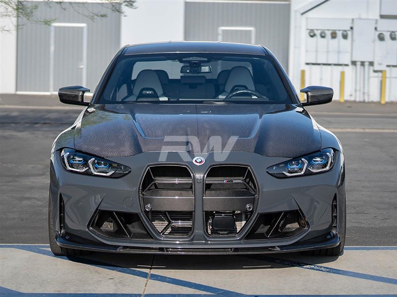 Alternative view of RW Carbon BMW G8X M3/M4 Carbon Fiber CS Style Hood