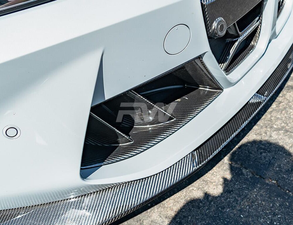 Alternative view of RW Carbon BMW G8X M3/M4 Carbon Fiber Dual Fin Duct Trims