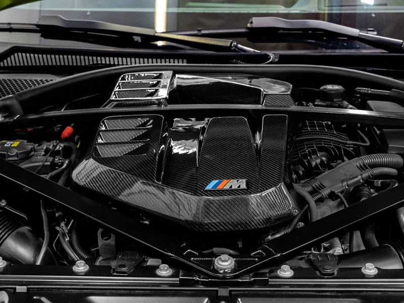 Alternative view of RW Carbon BMW G8X M3/M4 Carbon Fiber Engine Cover