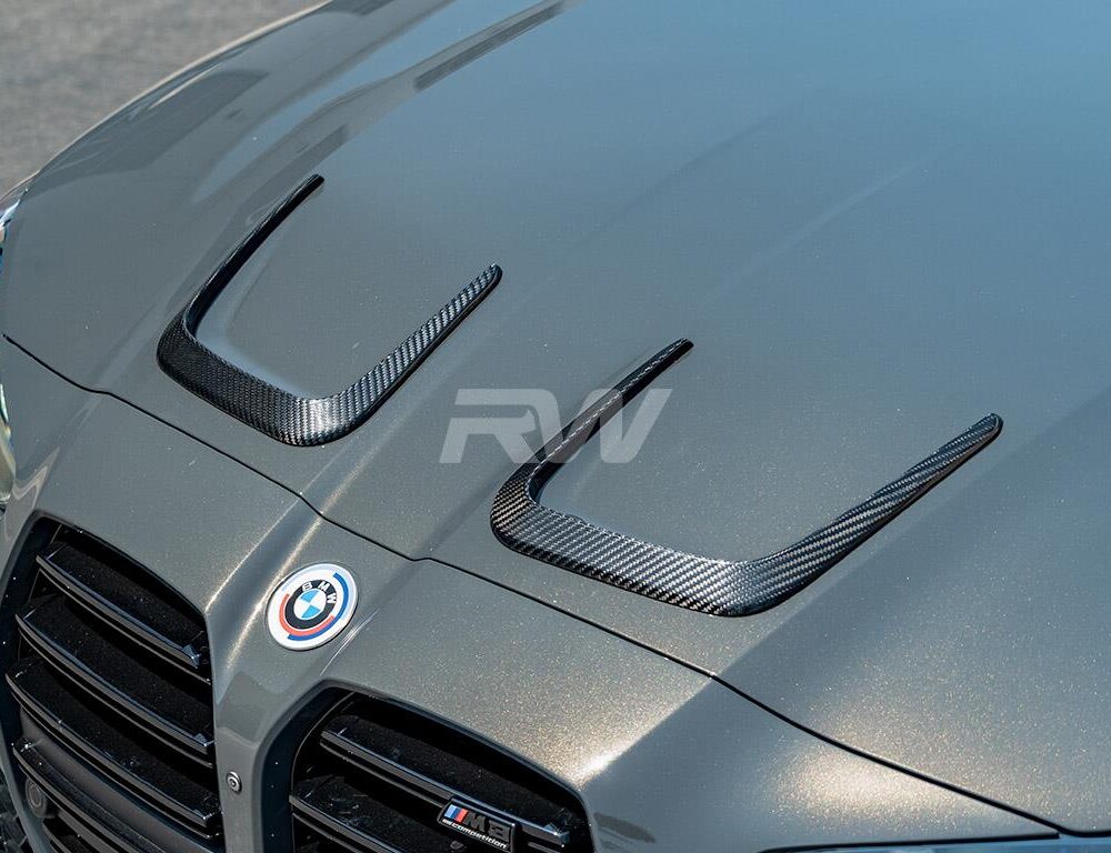 RW Carbon BMW G8x M3 M4 Carbon Fiber Hood Vent Trims