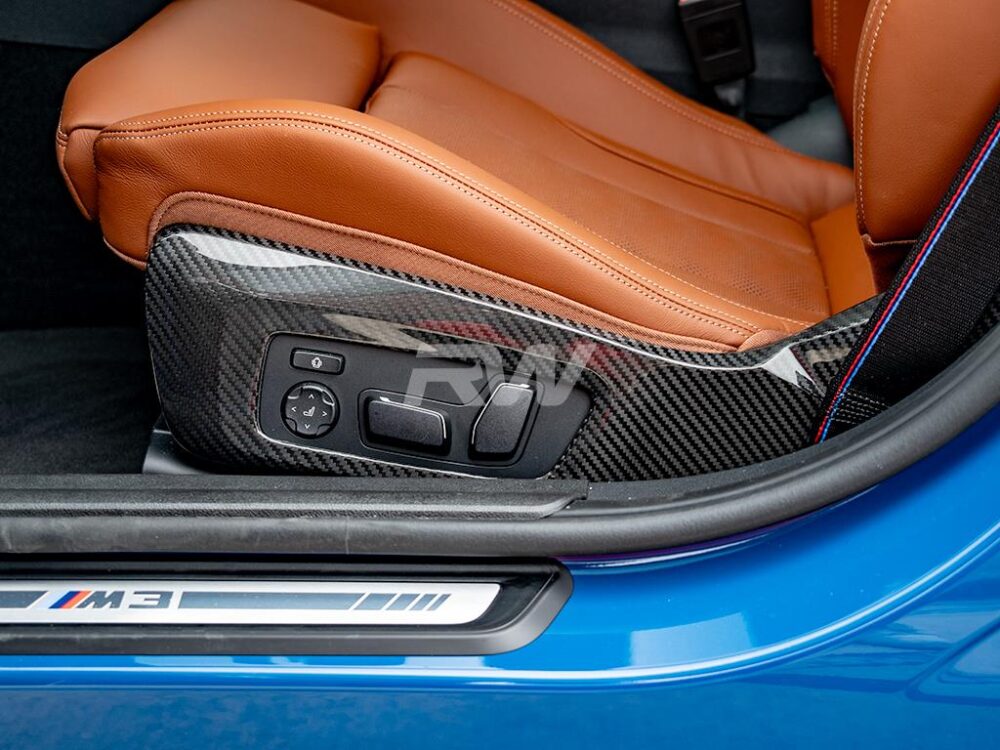 RW Carbon BMW G8x M3 M4 Carbon Fiber Side Seat Trims - Image 4