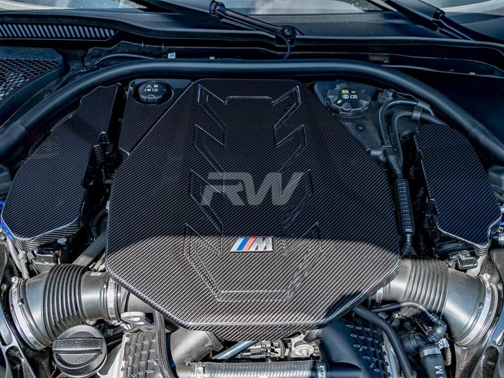 RW Carbon BMW G90 G99 M5 Carbon Engine Cover Trim Kit - Image 2