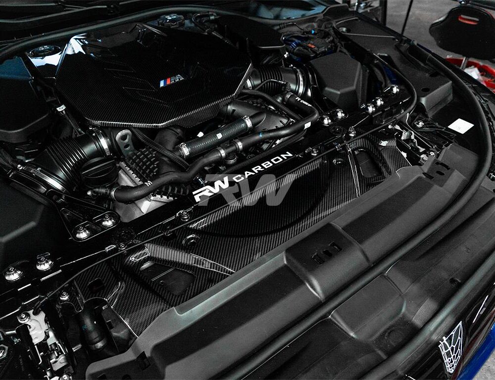 Alternative view of RW Carbon BMW G90/G99 M5 Carbon Fiber Cooling Shroud