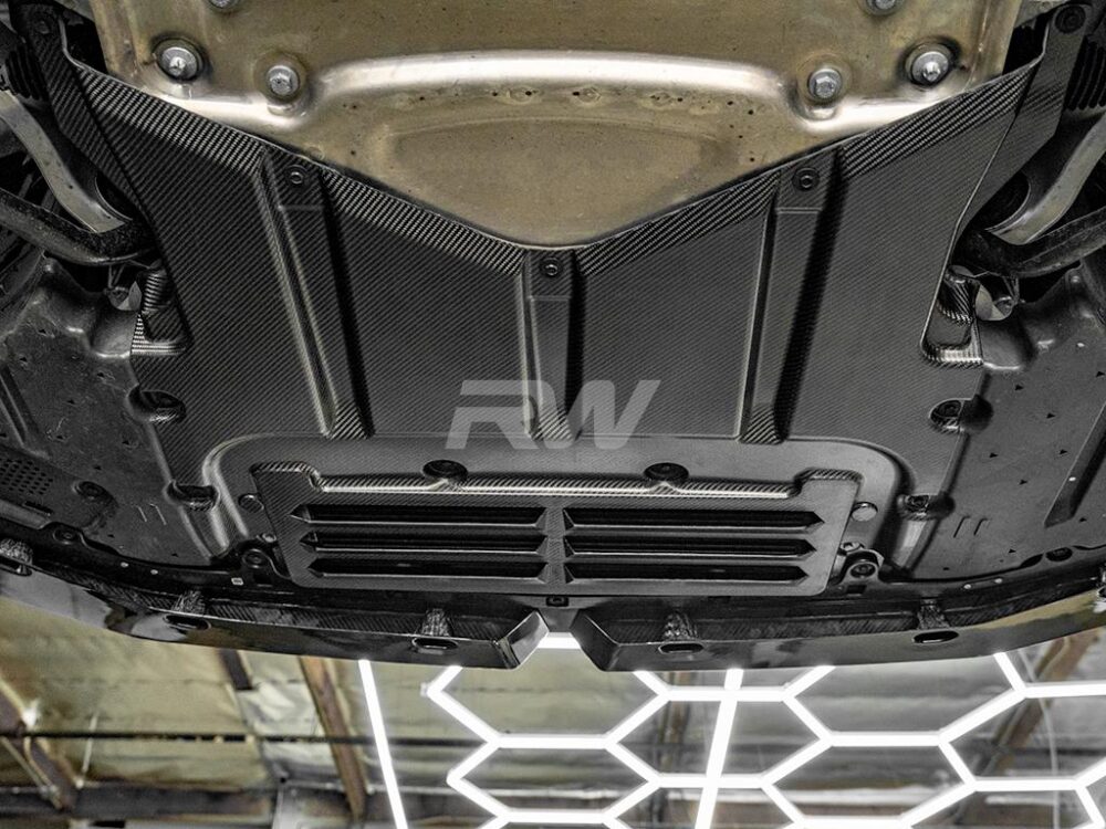 RW Carbon BMW G90/G99 M5 Carbon Fiber Oil Cooler Guard - Image 3