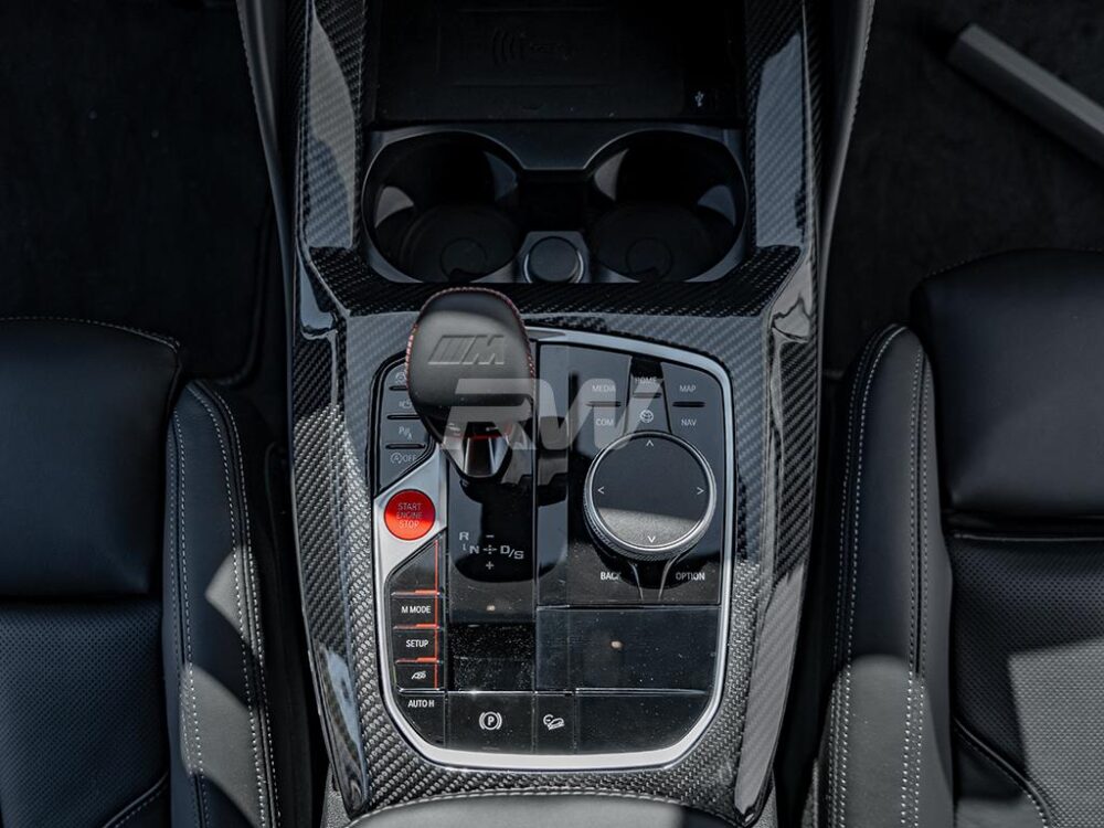 RW Carbon BMW LCI X3M X4M X3 X4 CF Center Console Trim - Image 7