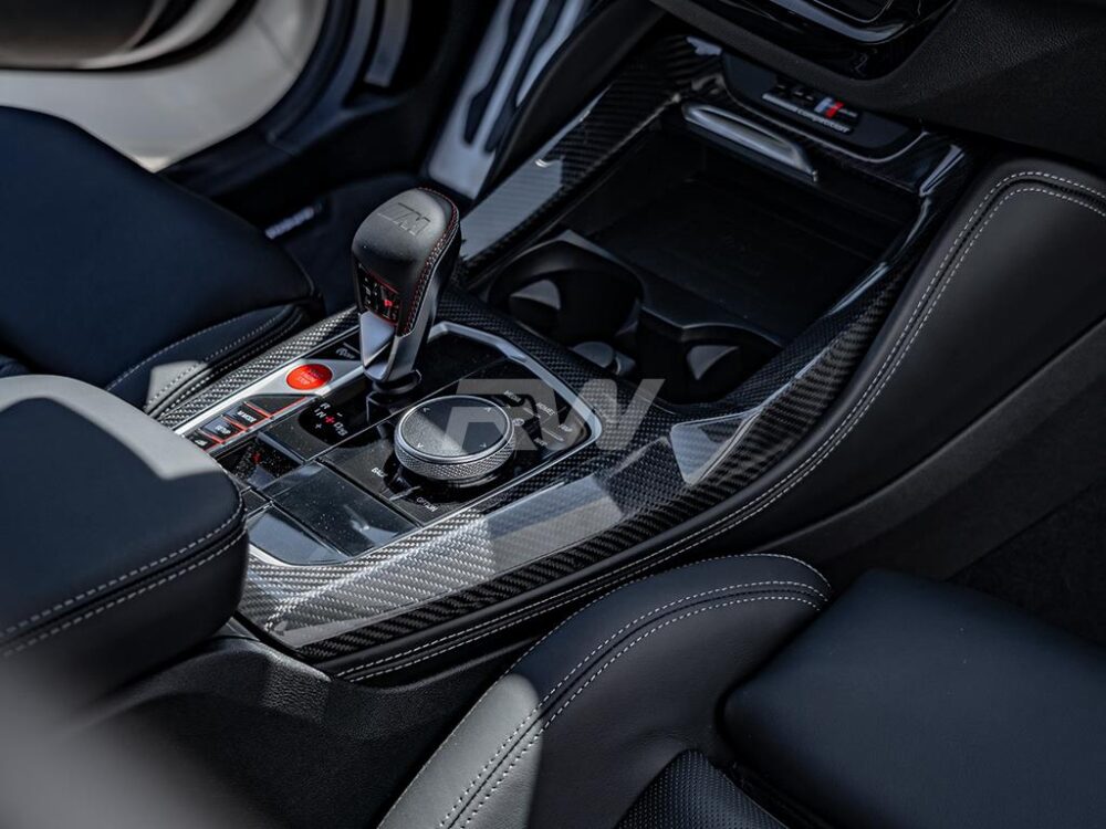 RW Carbon BMW LCI X3M X4M X3 X4 CF Center Console Trim - Image 6