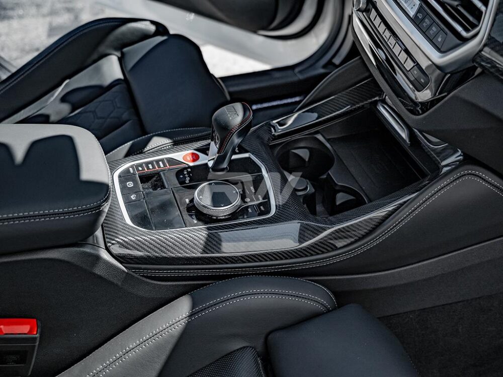 RW Carbon BMW LCI X3M X4M X3 X4 CF Center Console Trim - Image 3