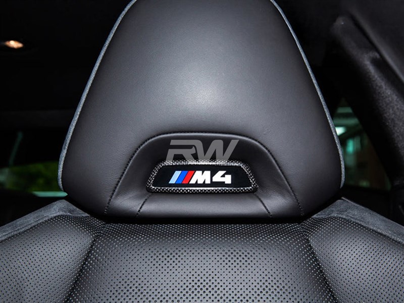 RW Carbon BMW M Carbon Fiber Seat Emblem Cover