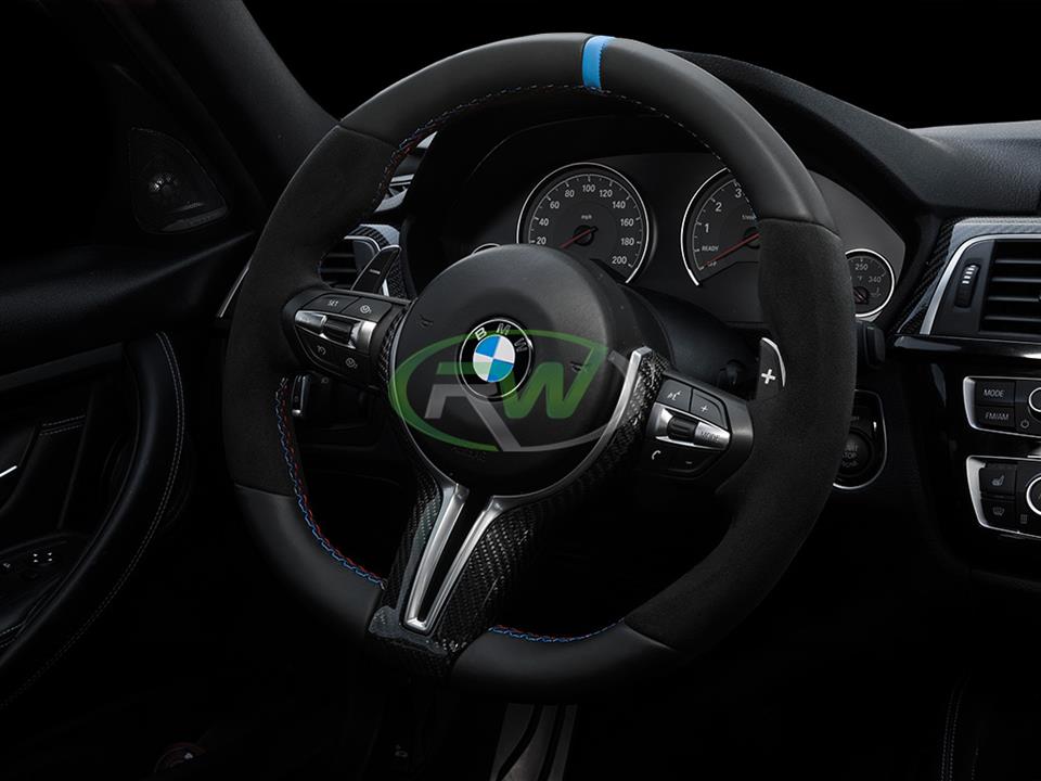 Alternative view of RW Carbon BMW M Carbon Fiber Steering Wheel Outer Trim