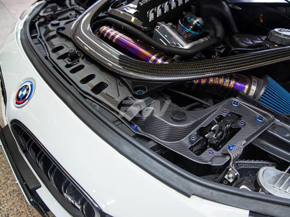 RW Carbon BMW M2 M3 M4 Carbon Fiber Radiator Support Brace - Image 2
