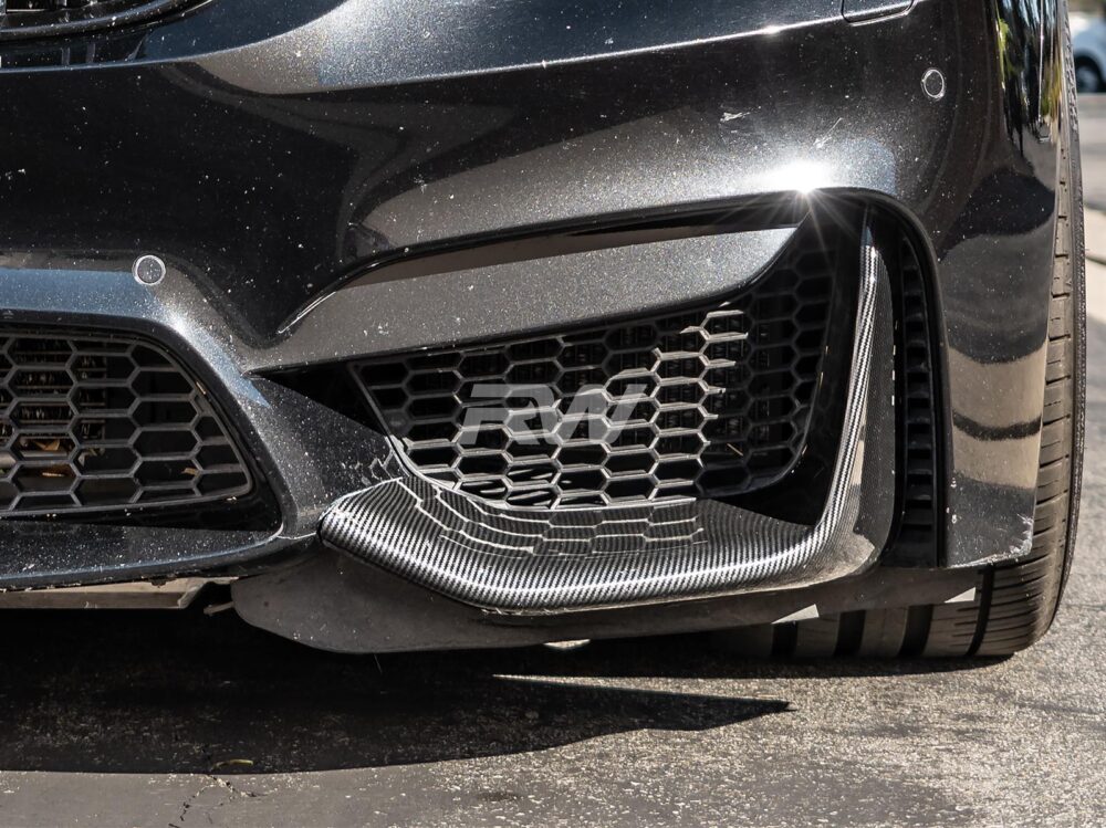 RW Carbon BMW M3/M4 Dry Carbon Fiber Perf Style Splitters - Image 12