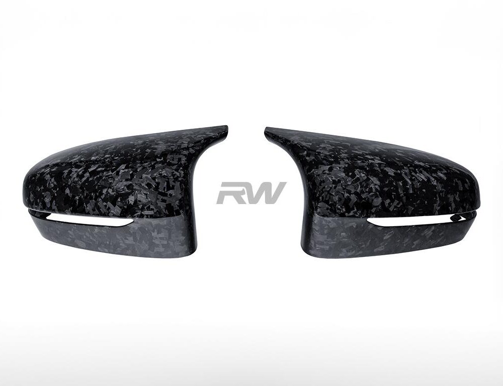 Alternative view of RW Carbon BMW M5/M8 Forged Carbon Mirror Cap Replacements