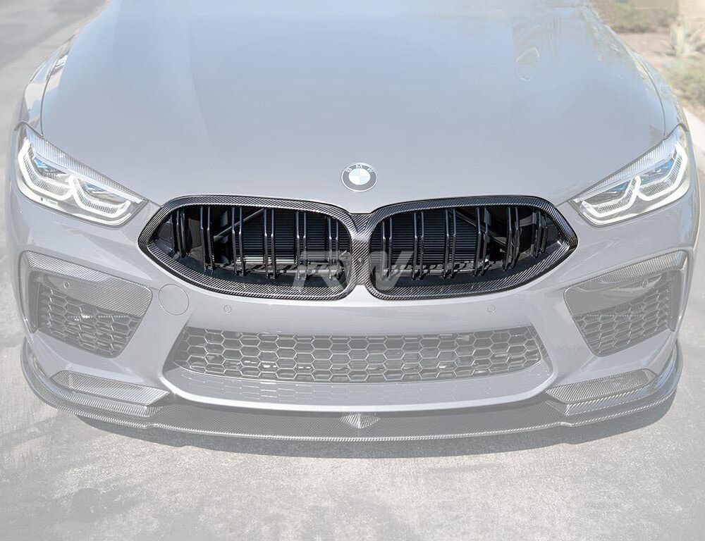 Alternative view of RW Carbon BMW M8 / 8-Series Dual Slat Carbon Fiber Grille