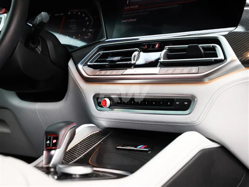 Alternative view of RW Carbon BMW Red Audio Volume Button