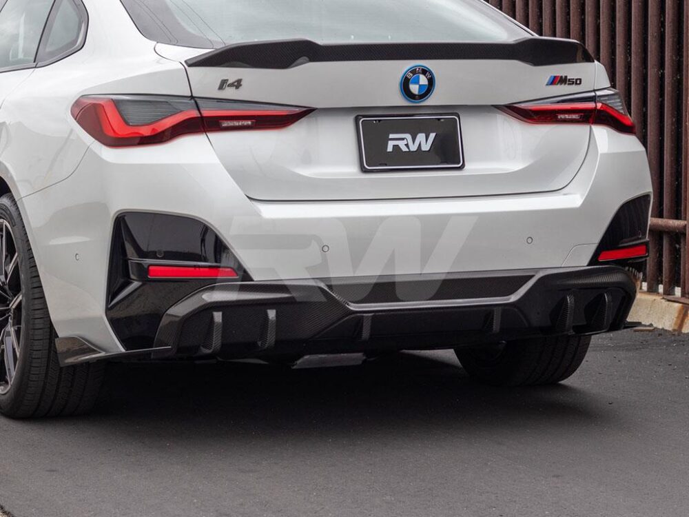 RW Carbon BMW i4 Dry Carbon Fiber Rear Diffuser