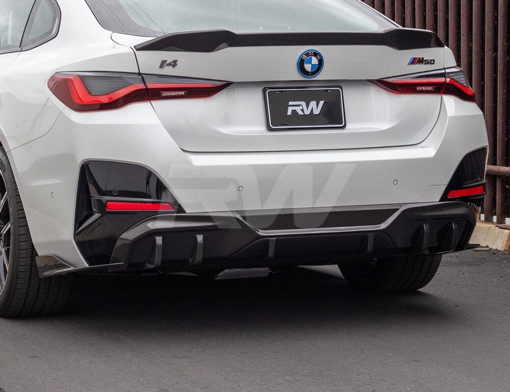 RW Carbon BMW i4 Dry Carbon Fiber Rear Diffuser