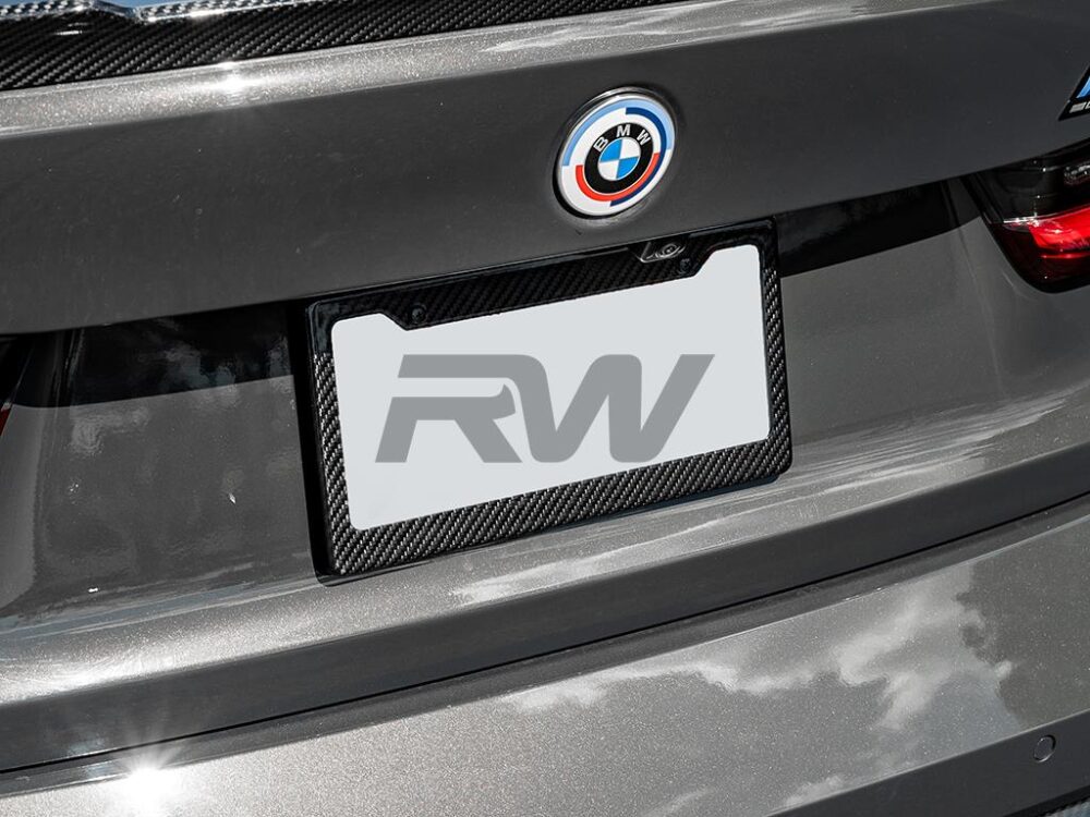 RW Carbon Carbon Fiber License Plate Frame - Image 4