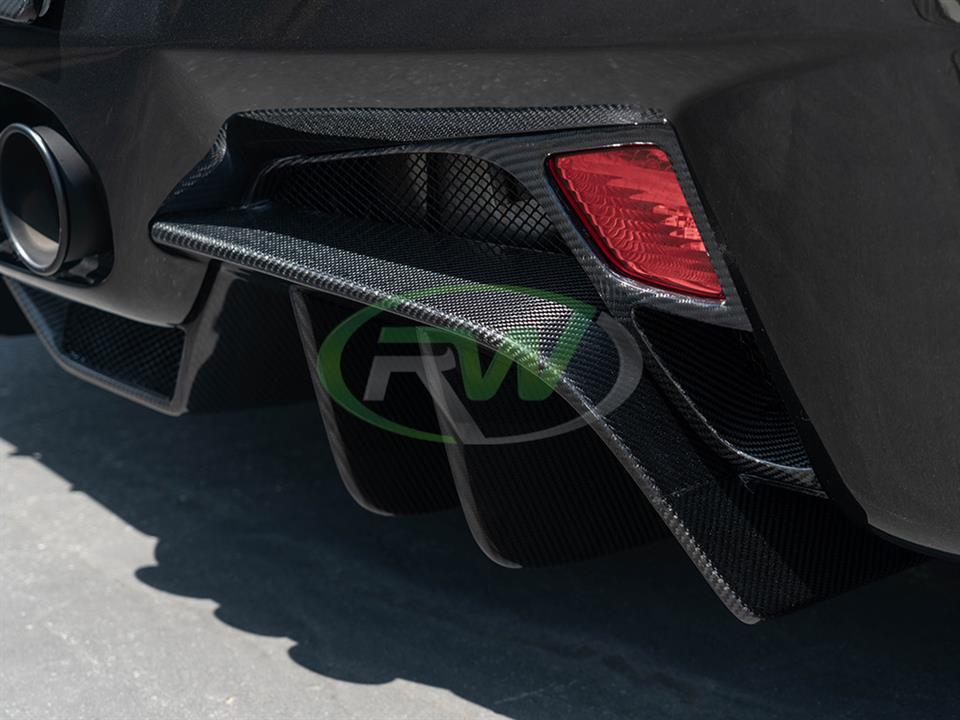 Alternative view of RW Carbon Ferrari 458 Carbon Fiber Diffuser Package