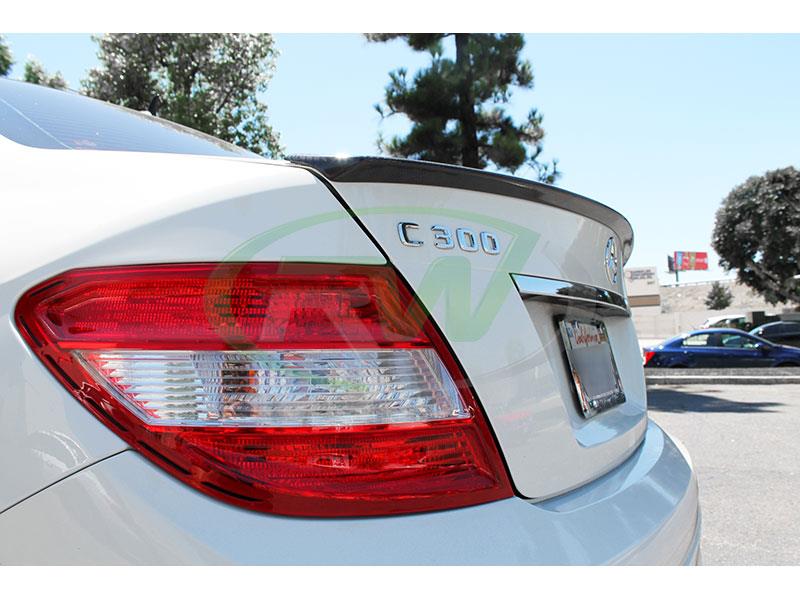 RW Carbon Mercedes W204 AMG Style Carbon Fiber Trunk Spoiler
