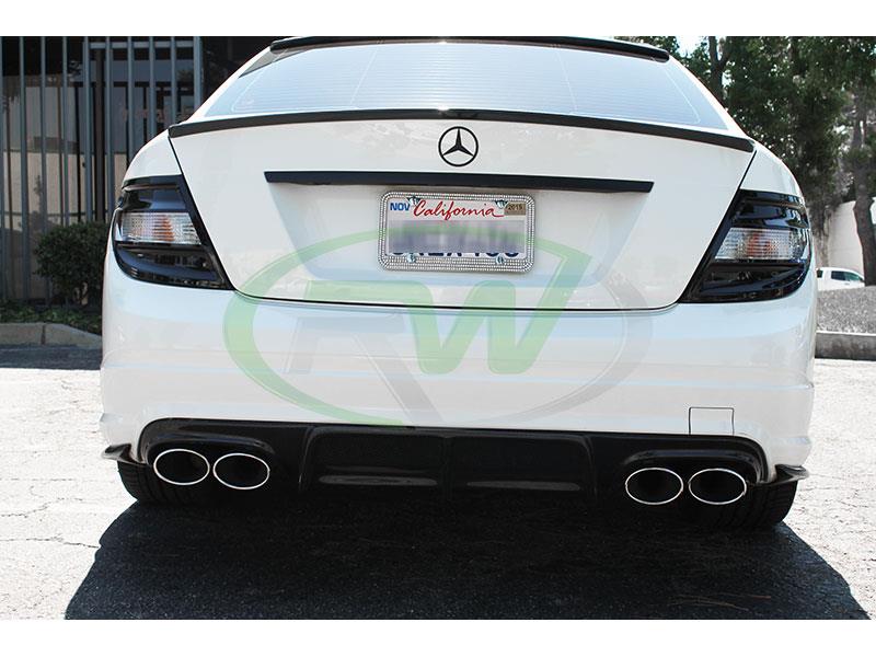 Alternative view of RW Carbon Mercedes W204 AMG Style Carbon Fiber Trunk Spoiler