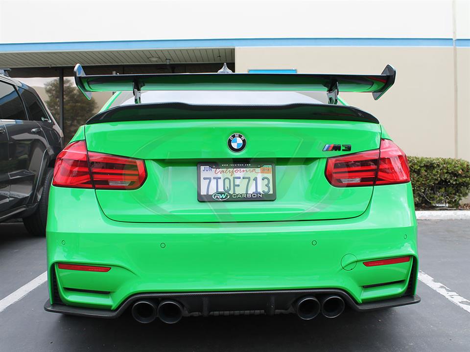 Alternative view of RW Carbon BMW M2 M3 M4 GTS Style Carbon Fiber Wing