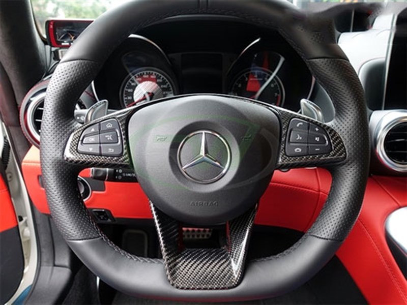 Alternative view of RW Carbon Mercedes AMG Carbon Fiber Steering Wheel Trim