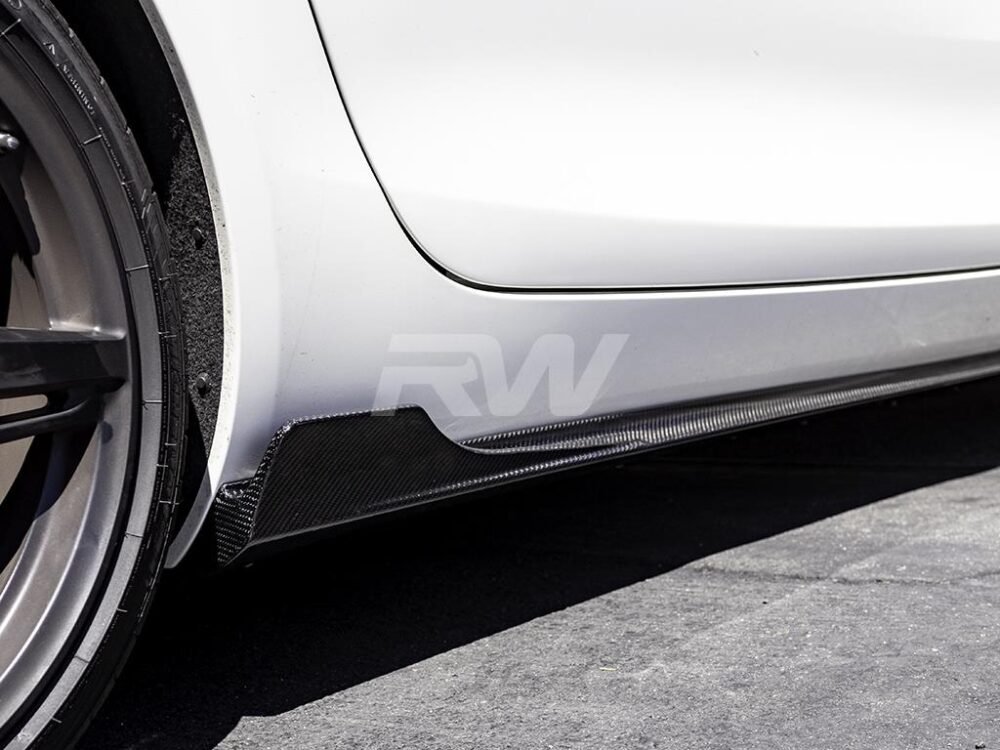 RW Carbon Mercedes C190 GT GTS CF Side Skirt Extensions - Image 6