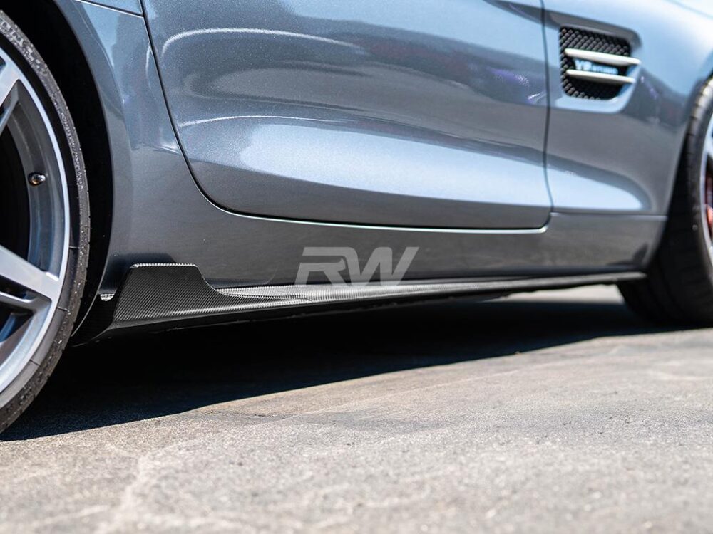 RW Carbon Mercedes C190 GT GTS CF Side Skirt Extensions - Image 15